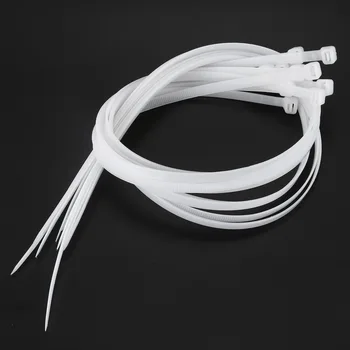 10 удлиненных кабельных стяжек длиной 76 см, белые обертки на молнии