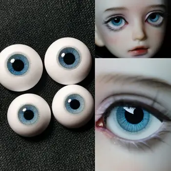 16 мм Глаза из смолы Голубое кукольное глазное яблоко Аксессуары для куклы Глаза для 1/3 1/4 куклы BJD Глазное яблоко ручной работы
