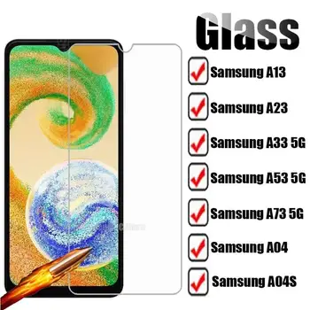 2-1 шт. Чехол из закаленного стекла для Samsung Galaxy A04s, Защитная пленка для телефона Samsung F04 A13 A23 4G A33 A53 A73 5G Vidrio