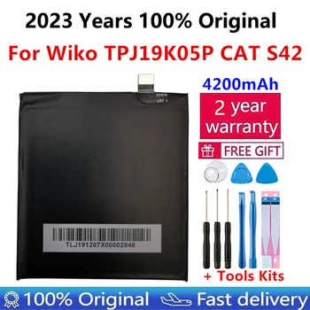 2023 года 100% Оригинальный аккумулятор емкостью 4200 мАч 596266 для аккумуляторов мобильных телефонов Wiko TPJ19K05P CAT aterpillar CAT S42