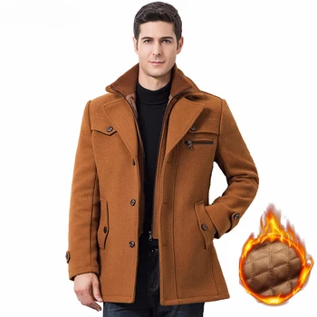2023 Зимнее новое шерстяное пальто, тренч, толстое пальто, повседневная мужская одежда, зимнее пальто, Мужская куртка, мужское пальто