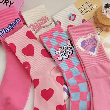 2023 Корейские модные носки sweet woman, милые носки love square, забавные носки для уличного хип-хопа, скейтбординга, счастливые носки