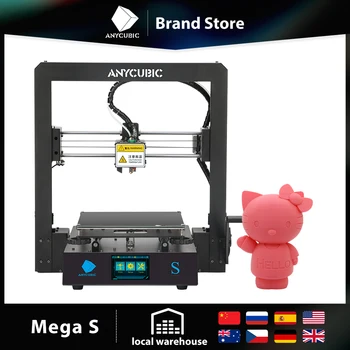 3D-принтер ANYCUBIC Mega S Нового обновления, Магнитная печатающая кровать, легкое выравнивание, комплект для 3D-принтера FDM impresora 3d