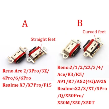5-10 шт. Разъем для зарядки через USB Для OPPO Reno Ace 2 2Z Z 3Z 4 3 6 Pro K3 K5 K7 A91 A92S Q Realme X X2 5 X50 X7 Зарядное Устройство Док-Порт