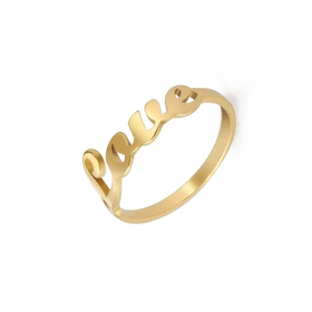 Amaxer Love Rings Кольцо на палец из нержавеющей стали для женщин, Обручальные украшения для женщин, подарок подруге