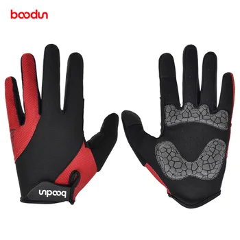 Boodun Летние Велосипедные Перчатки С Полными Пальцами, Впитывающие Пот для Мужчин и Женщин, Защита для Езды На Велосипеде, Спорта на открытом воздухе