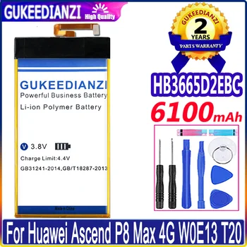 GUKEEDIANZI 6100mAh HB3665D2EBC Аккумулятор Для Huawei P8 MAX 4G W0E13 T40 P8MAX /MediaPad T2 7.0 Pro / M2 7.0 PLE-701L PLE-703L