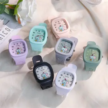 Ins Популярные цифровые часы Студенческие Электронные светящиеся часы для девочек Милые часы для школы Спортивные часы Силиконовые Детские часы
