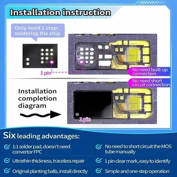 JC JCID Точечно-матричный проектор IC 13 14 Чип Для iPhone X-12Pro Max Для iPad Pro 3 4 Universal Face ID IC Problem Repair Chipest
