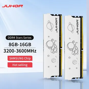 JUHOR DDR4 8GB 16GB 3200 МГц 3600 МГц 16GBX2 8GBX2 Новый Dimm XMP2.0 для настольных игр Memoria Rams Samsung