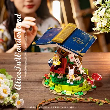 MOC Creative Fairytale Town Строительные блоки Алиса, Невесомая Русалка, Золушка, принцесса, модель домашнего декора, Кирпичи, игрушки для девочек