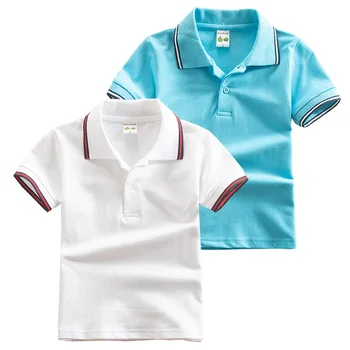 MODX/ однотонная футболка-поло для подростков, летние хлопковые топы для мальчиков, футболки, элегантная детская рубашка, детская одежда из дышащей ткани