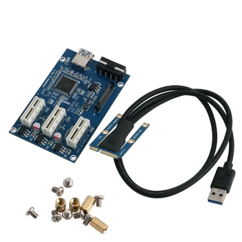 PCI-e для EXPRESS на 3 порта Mini 1X карта адаптера мультипликатора Riser HUB для w/2.4