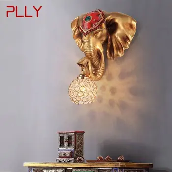 PLLY Современные настенные светильники Elephant со светодиодной подсветкой для интерьера, креативный Европейский светильник-бра из смолы для домашнего декора гостиной и холла