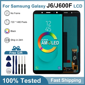 Super AMOLED Для Samsung Galaxy J6 J600 ЖК-дисплей SM-J600F/DS J600G/DS J600G Замена Дигитайзера с Сенсорным экраном в сборе