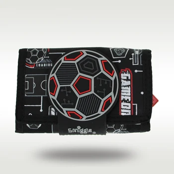 Австралия, оригинальный детский кошелек Smiggle, черно-красный футбольный кошелек, кожаная сумка для карт, кошелек для монет, оригинал высокого качества
