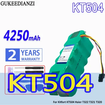 Аккумулятор GUKEEDIANZI высокой емкости KT 504 4250mAh для Haier T322 T321 T320 для Kitfort KT504 для Panda X500 X580 X60 Digital