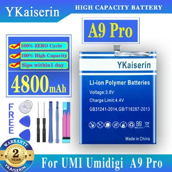 Аккумулятор YKaiserin 4800 мАч для UMI UMIDIGI A9 Pro A9Pro Batterie Bateria + Номер для отслеживания