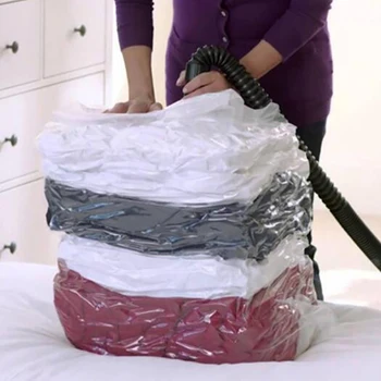 Вакуумный мешок с компрессионным клапаном Экономит место для хранения сжатой одежды, складного Одеяла, всасывающего мешка, органайзера, сохраняющего Герметичность пакета, мешочка