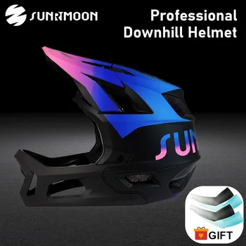 Велосипедный шлем SUNRIMOON Full Face, защитный MTB, велосипедный шлем, Ударопрочные уличные шлемы для горных велосипедов для мужчин и женщин