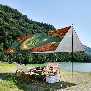 Водонепроницаемый солнцезащитный козырек для семейного сада, легкая портативная складная устойчивая к ультрафиолетовому излучению палатка для пикника, пляжа-Фестиваль Рамадан