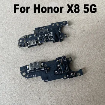 Для Huawei Honor X8 5G Быстрая зарядка USB порт зарядного устройства разъем док-станции Штекерная плата для зарядки Гибкий кабель для зарядки