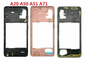 Для Samsung Galaxy A51 A71 A20 A50 Корпус Средняя рамка безель Средняя пластина Крышка с боковой клавишей