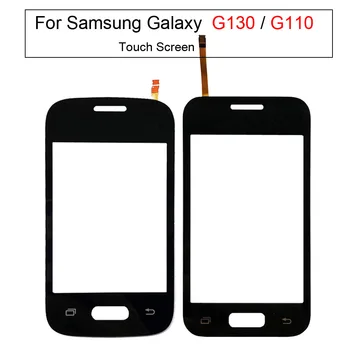 Для Samsung Galaxy G130 G110 с сенсорным экраном в сборе, замена сенсорного датчика на передней стеклянной панели телефона