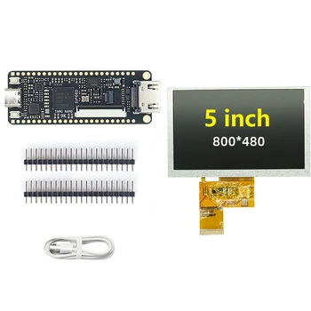 Для Sipeed Tang Nano 9K FPGA Development Board + Комплект 5-дюймового ЖК-экрана GOWIN GW1NR-9 RISC-V HD с кабелем Type C