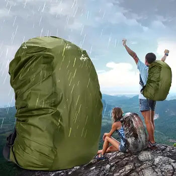Дождевик для наружного рюкзака, 3 слоя, водонепроницаемый, устойчивый к разрывам, Регулируемая пряжка, чехол для походной сумки для альпинизма, 25-80 л