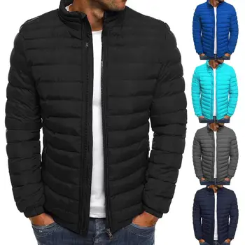Зимняя повседневная пуховая куртка с застежкой-молнией, осенне-зимнее мужское пальто с застежкой-молнией, уличная одежда
