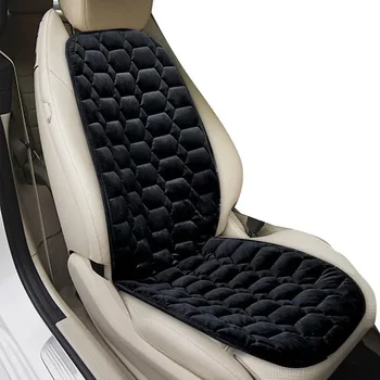 Зимняя подушка сиденья Плюшевые автомобильные подушки передних сидений Комфортный чехол для сиденья с подогревом, быстро нагревающийся в холодные дни, подходит для