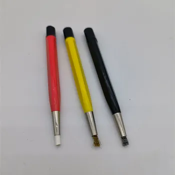 Инструмент для чистки часов, специальная ручка для сканирования волокон меди и стали, ручка для удаления ржавчины, набор из трех предметов