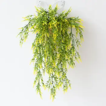Искусственное растение, реалистичная искусственная лоза, сделай сам, реалистичные подвесные искусственные зеленые растения, растение для украшения дома в саду на открытом воздухе-осень