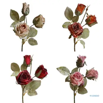 Искусственные цветы в европейском стиле Удивительные украшения из роз Реалистичные розы Прямая доставка