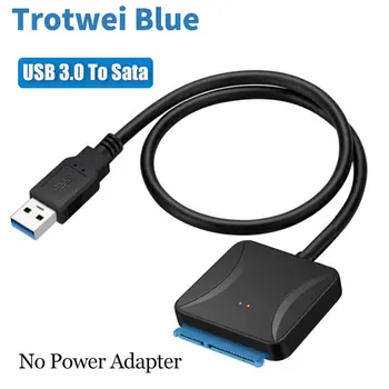 Кабель-преобразователь USB 3.0 в Sata-адаптер Для 2,5 /3,5-дюймового внешнего жесткого диска HDD SSD со скоростью передачи данных до 5 Гбит /с Высокоскоростные кабели-переходники SATA