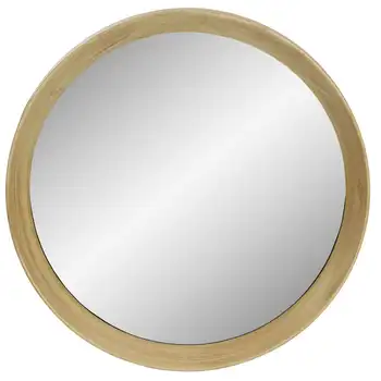 коричневое традиционное настенное зеркало размером 19,75 дюйма x 19,75 дюйма