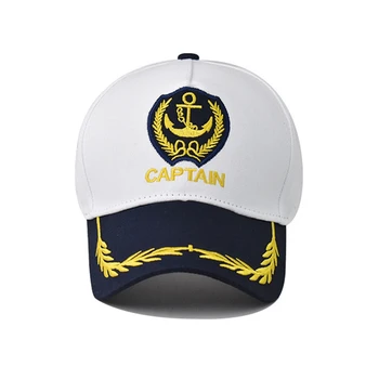 Костюм капитана яхты для взрослых, костюм моряка, бейсбольная кепка, Хлопчатобумажная кепка, Бейсболки Адмирала, Капитанская кепка для мужчин, катающихся на лодках.