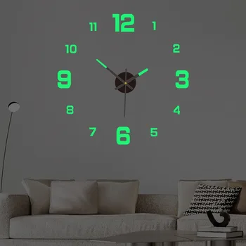 Креативные цифровые светящиеся часы Персонализированные домашние настенные часы 