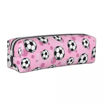 Креативный Розовый пенал для футбольных мячей, футбольные пеналы, Держатель для ручек, Детская сумка большой емкости, Офисные подарочные аксессуары