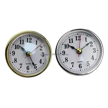 Круглая вставка для часов Механизм с арабскими цифрами Прикроватные антикварные часы Украшение стола Самодельные детали диаметром 65 мм