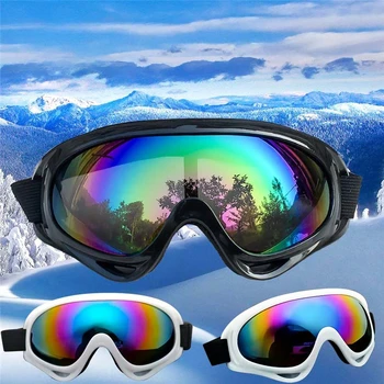 Лыжные очки для улицы, маска для сноуборда, Зимние Солнцезащитные очки для мотокросса на снегоходах, Конькобежный спорт, Ветрозащитные Пылезащитные Очки для верховой езды