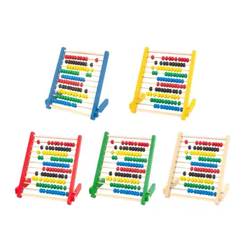 Математическая игрушка для малышей, игра в бисер, 10-рядные Деревянные счетные рамки, счеты