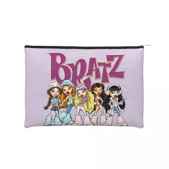 Милая мультяшная сексуальная сумка для туалетных принадлежностей Bratz Rock Angelz для путешествий, женская косметичка для макияжа из мультфильма Манга Аниме, набор для хранения косметики, набор для косметики