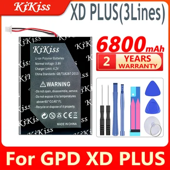 Мощный аккумулятор KiKiss емкостью 6800 мАч для GPD XD PLUS XDPLUS Сменный аккумулятор большой емкости