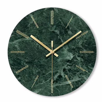 Мраморные настенные часы 1ШТ Простые Декоративные Креативные скандинавские Современные мраморные часы Настенные часы для гостиной Кухни Офиса Спальни