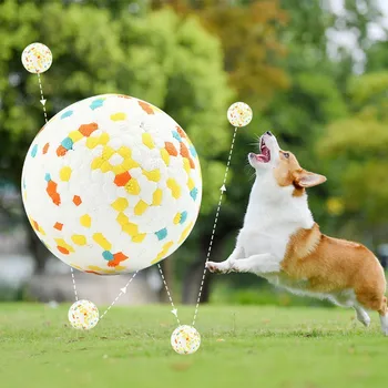Мяч для домашних животных с высокой устойчивостью к отскоку и укусам, мяч для укусов собак, тренировочный мяч для измельчения, устойчивый к укусам из материала TPU