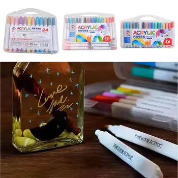 Набор маркеров для детей Цветные ручки для рисования для детей Водонепроницаемые Гладкие Яркие Безопасные детские Маркеры-раскраски для керамики Холст