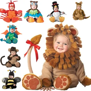 Наряды на Хэллоуин, костюмы для маленьких мальчиков и девочек, одежда для Счастливого Пурима, Карнавальный комбинезон для косплея с животными, комбинезон для малышей, детская одежда