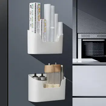 Настенное крепление для холодильника Универсальный настенный ящик для хранения Прочный органайзер для дверей Настенные холодильники Универсального назначения для кухни
